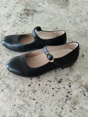 New!Dansko Linette Mary Jane Wedge Y2K Black Milled Nubuck Leather Flats Buckle